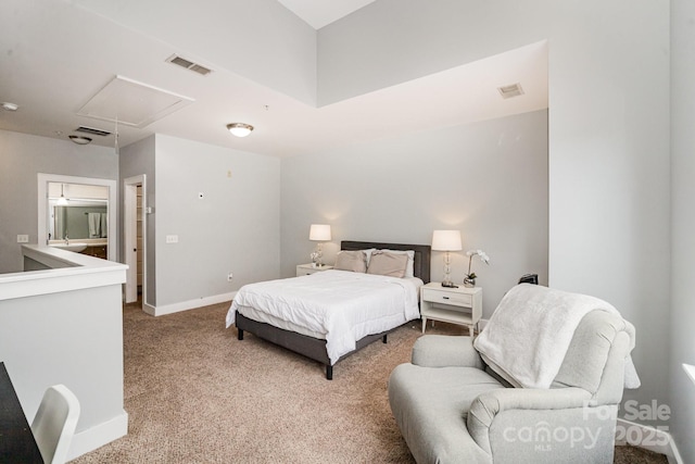 bedroom featuring carpet flooring