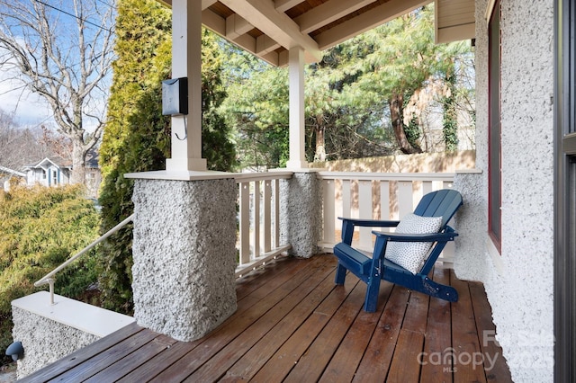 view of wooden deck