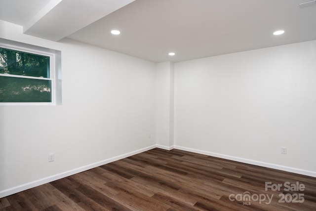 3925 Blackberry Crest Ln, Lenoir, NC 28645 - spare room featuring dark wood-style floors, recessed lighting, and baseboards