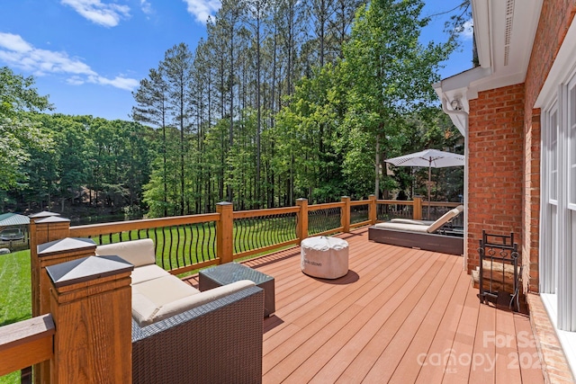 view of wooden terrace