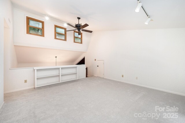 1006 Lost Cv, Weddington, NC 28104 - unfurnished room featuring track lighting, a ceiling fan, carpet, and baseboards