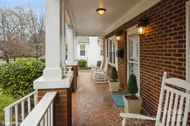 view of patio / terrace featuring covered porch