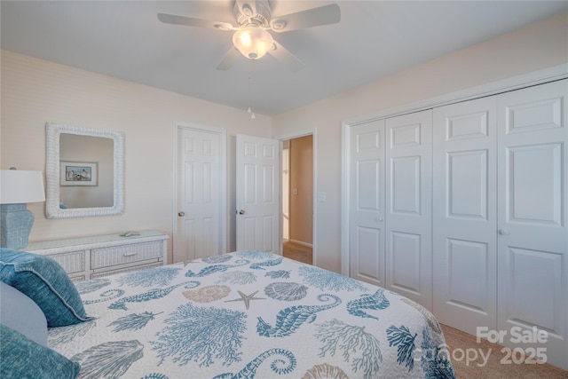 bedroom with ceiling fan