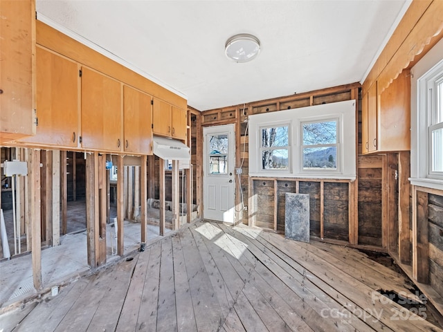 misc room with light hardwood / wood-style floors