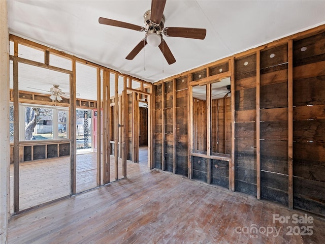 miscellaneous room featuring ceiling fan