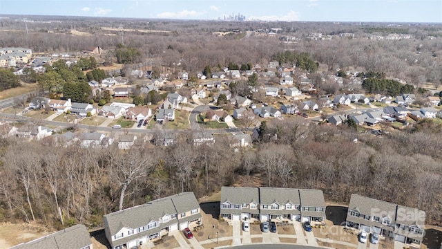 drone / aerial view with a residential view