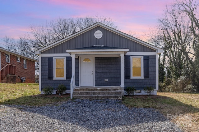 view of bungalow-style home