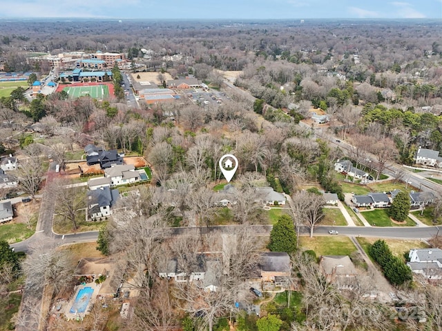 aerial view with a residential view