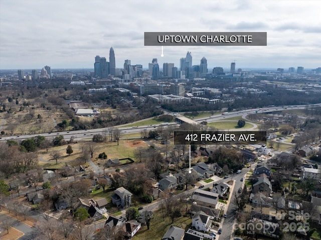 bird's eye view featuring a view of city