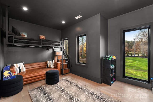 180 Willow Point Rd, Troutman, NC 28166 - bedroom with wood finished floors and recessed lighting