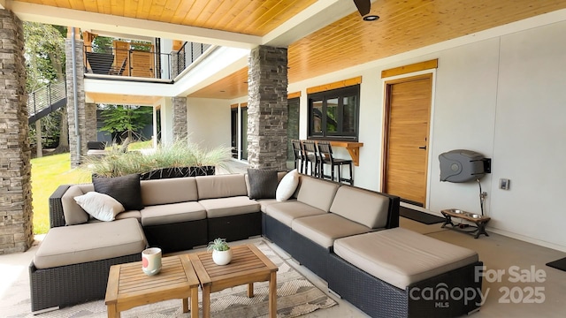 180 Willow Point Rd, Troutman, NC 28166 - view of patio / terrace with an outdoor hangout area