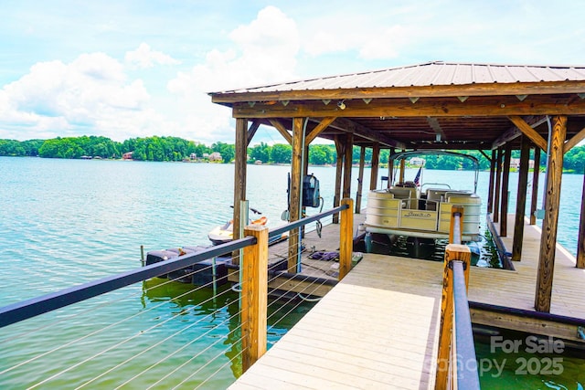 180 Willow Point Rd, Troutman, NC 28166 - dock area featuring boat lift and a water view