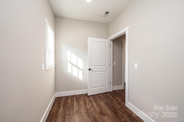 interior space featuring dark hardwood / wood-style floors