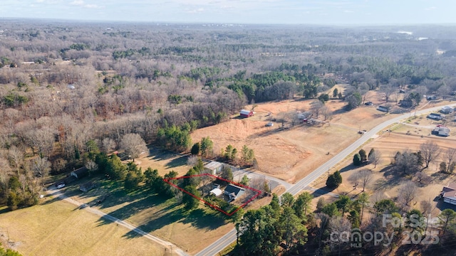 drone / aerial view featuring a rural view