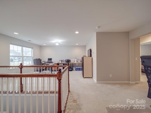 interior space with light carpet