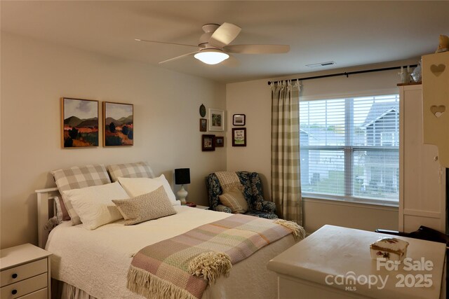 14 Malcolm Ct, Candler, NC 28715 - bedroom featuring a ceiling fan and visible vents