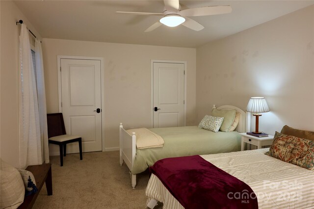 14 Malcolm Ct, Candler, NC 28715 - bedroom with a ceiling fan and light carpet