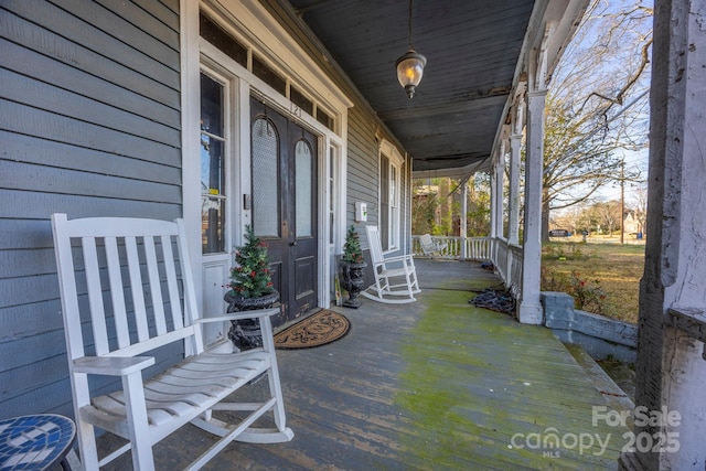 view of patio / terrace with a porch