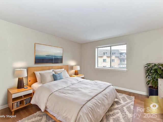 bedroom featuring hardwood / wood-style flooring