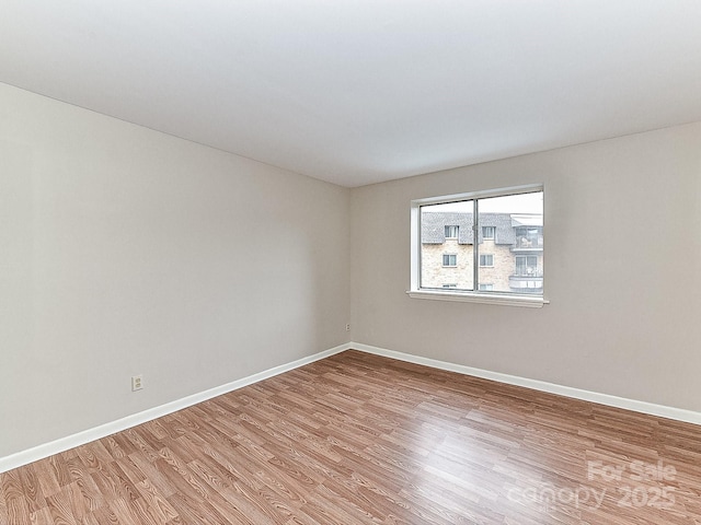 empty room featuring light hardwood / wood-style flooring