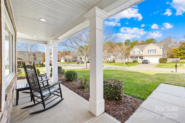 view of patio / terrace with a porch