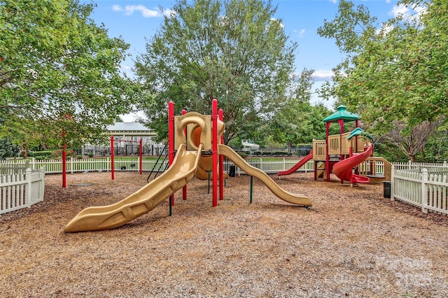 community playground with fence