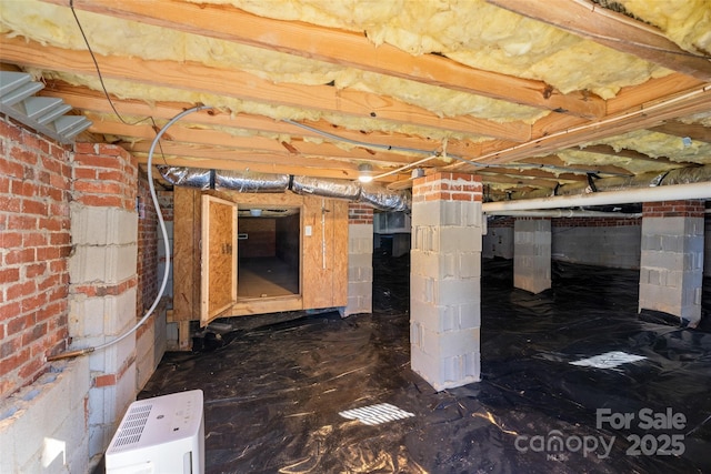 below grade area with crawl space