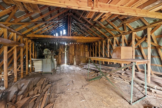 view of attic