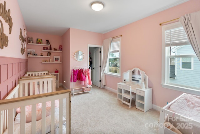 bedroom with carpet floors