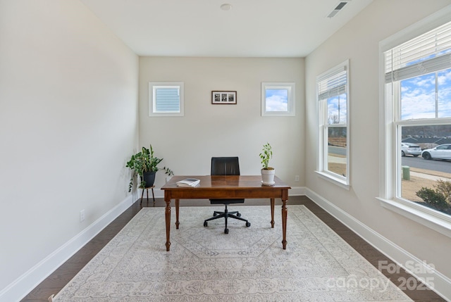 4159 Millstream Rd, Denver, NC 28037 - office with baseboards, visible vents, and a healthy amount of sunlight