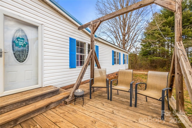 view of wooden deck