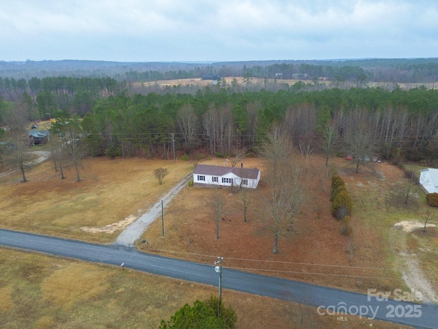 drone / aerial view with a rural view