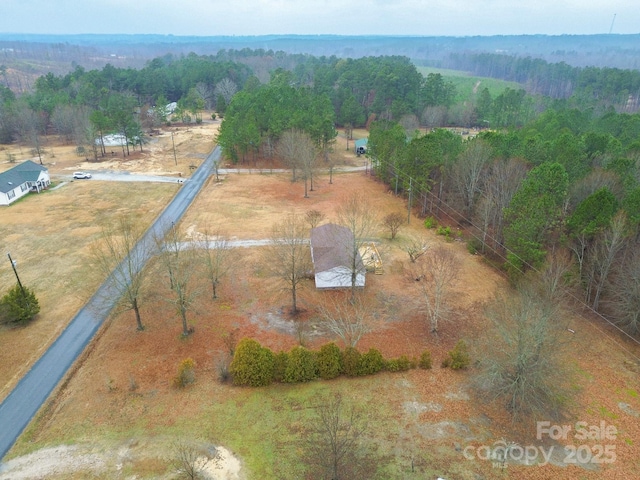 drone / aerial view with a rural view