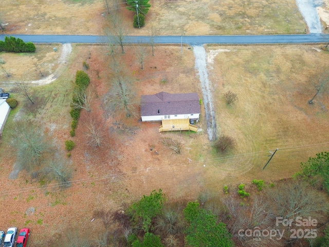 bird's eye view featuring a rural view