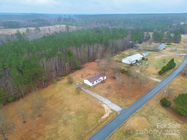 bird's eye view with a rural view