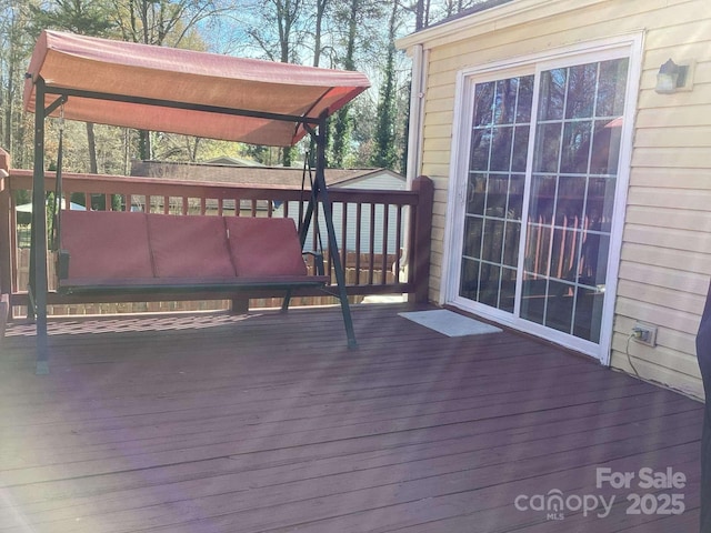 view of wooden deck