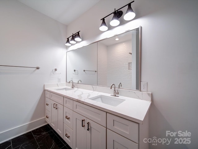 bathroom with vanity