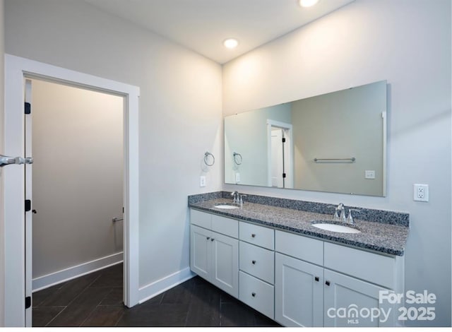 114 Glencoe Ln Unit 106, Mooresville, NC 28117 - bathroom with double vanity and recessed lighting