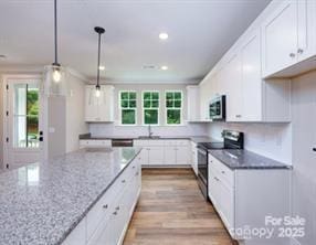 114 Glencoe Ln Unit 106, Mooresville, NC 28117 - kitchen with stainless steel appliances, healthy amount of natural light, white cabinets, and recessed lighting