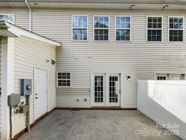 rear view of house featuring a patio area