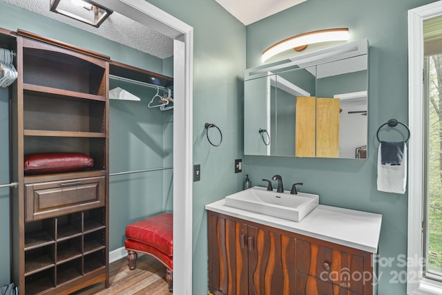 114 Spruce Hollow Rd, Beech Mountain, NC 28604 - bathroom with vanity and wood finished floors