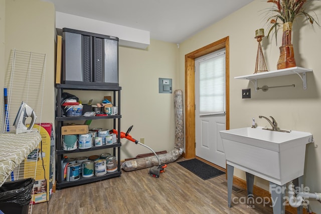114 Spruce Hollow Rd, Beech Mountain, NC 28604 - laundry room featuring wood finished floors