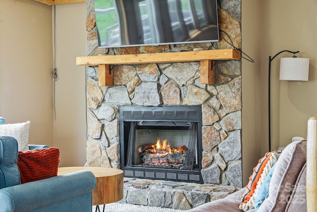 114 Spruce Hollow Rd, Beech Mountain, NC 28604 - detailed view of a stone fireplace