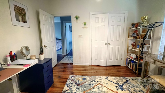 interior space featuring dark hardwood / wood-style floors