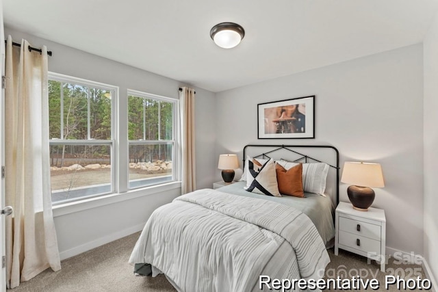 bedroom with carpet floors