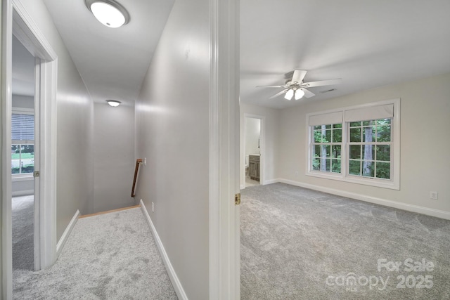 907 Thorn Ridge Ln, Lake Wylie, SC 29710 - hallway with an upstairs landing, carpet, and baseboards