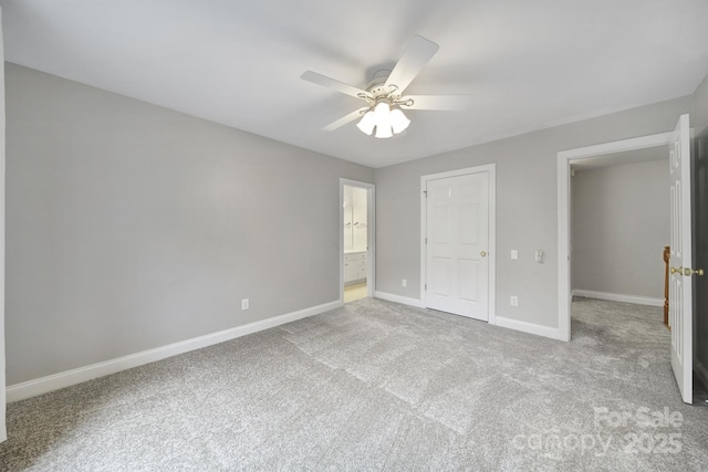 907 Thorn Ridge Ln, Lake Wylie, SC 29710 - unfurnished bedroom with baseboards, carpet flooring, ceiling fan, and ensuite bath