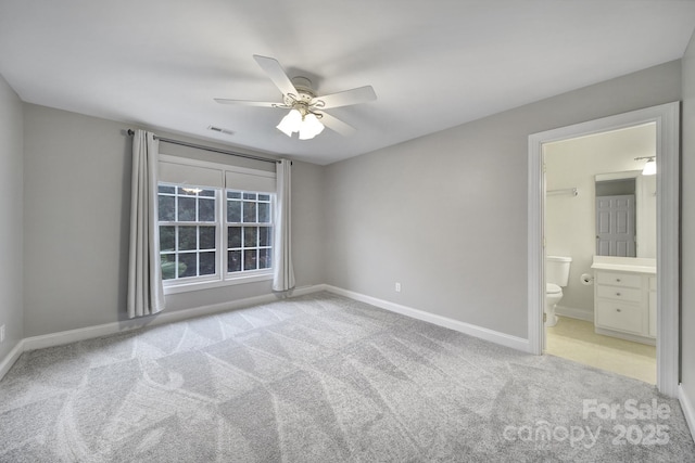 907 Thorn Ridge Ln, Lake Wylie, SC 29710 - unfurnished bedroom featuring carpet floors, baseboards, ensuite bath, and ceiling fan