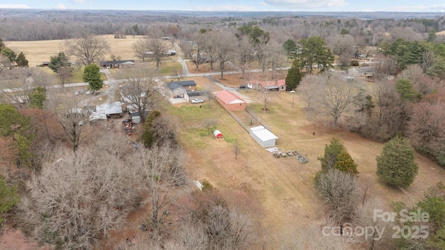 drone / aerial view with a rural view