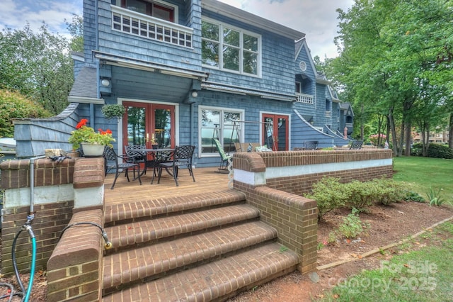 rear view of house with french doors